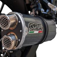 Scarico compatibile con Honda XL750 TRANSALP 750 2023-2025, Dual Poppy, Scarico omologato, silenziatore con db killer estraibile e raccordo specifico