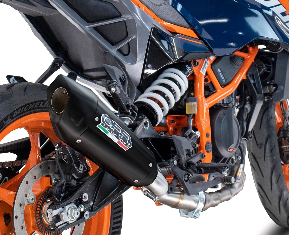 Scarico compatibile con Husqvarna Vitpilen 401 2024-2025, GP-Revo Black Titanium, Scarico omologato, silenziatore con db killer estraibile e raccordo specifico
