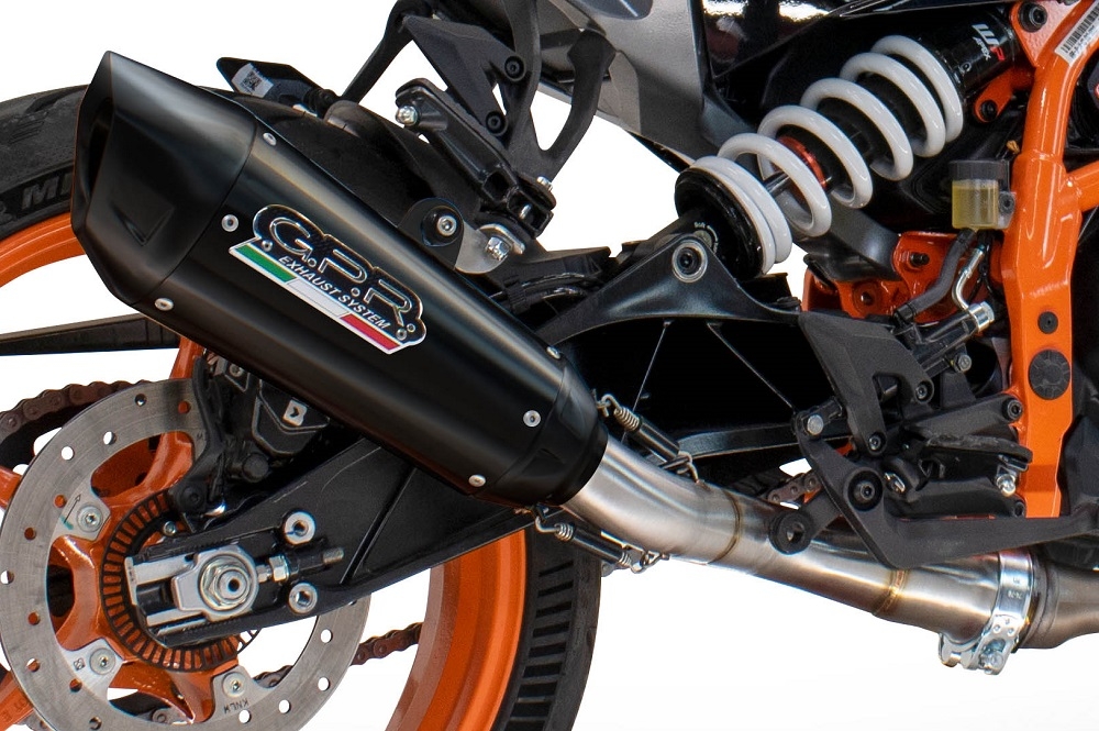 Scarico compatibile con Husqvarna Vitpilen 401 2024-2025, GP-Revo Black Titanium, Scarico omologato, silenziatore con db killer estraibile e raccordo specifico