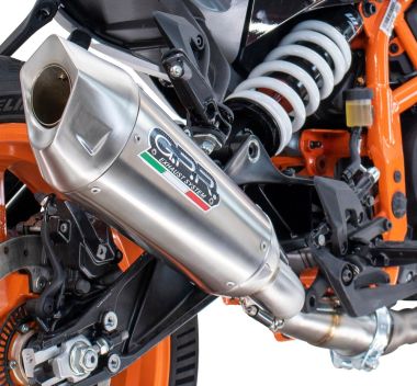 Scarico compatibile con Ducati Multistrada 1260 2018-2020, GP-Revo Titanium, Scarico omologato, silenziatore con db killer estraibile e raccordo specifico