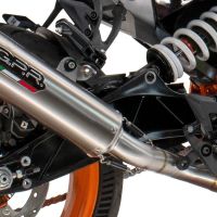 Exhaust compatible with Husqvarna Vitpilen 250 2024-2025, M3 Inox , Homologated legal slip-on exhaust including removable db killer and link pipe 