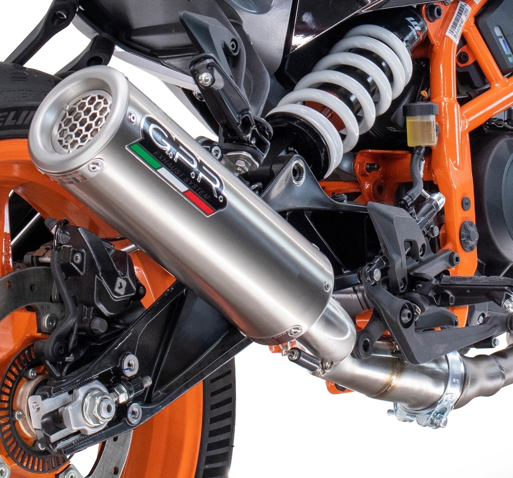 Exhaust compatible with Husqvarna Vitpilen 250 2024-2025, M3 Inox , Homologated legal slip-on exhaust including removable db killer and link pipe 