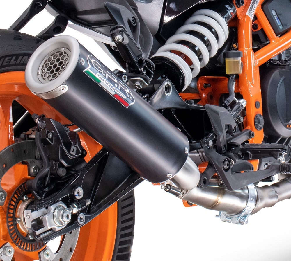 Scarico compatibile con Husqvarna Svartpilen 401 2024-2025, M3 Black Titanium, Scarico omologato, silenziatore con db killer estraibile e raccordo specifico