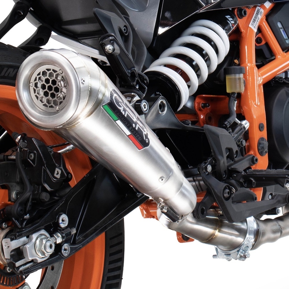 Exhaust compatible with Husqvarna Svartpilen 401 2024-2025, Powercone Evo, Homologated legal slip-on exhaust including removable db killer and link pipe 