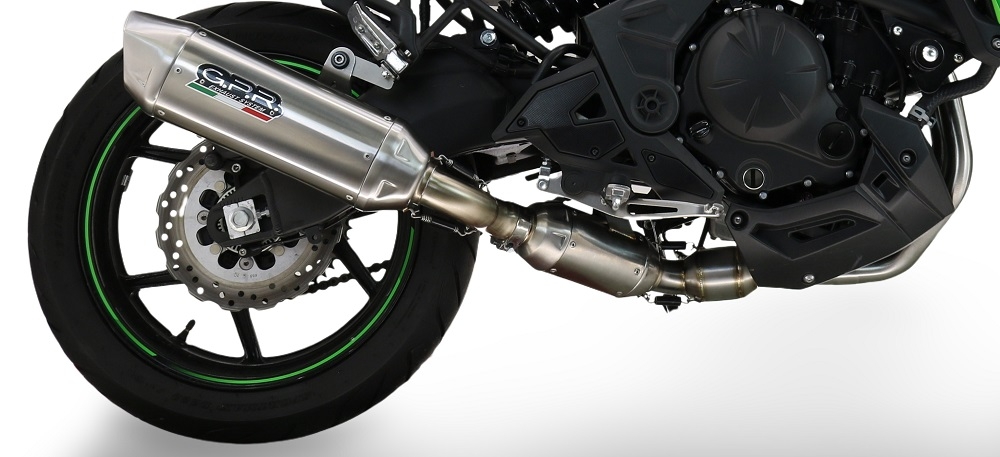 Scarico compatibile con Kawasaki Versys 650 2023-2025, Furore-X Acciaio Inox, Scarico completo omologato per il rumore,fornito con db killer,catalizzatore conforme alla revisione e collettore