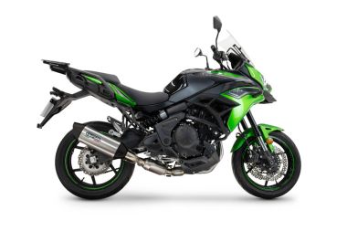 Exhaust compatible with Kawasaki Versys 650 2023-2025, Furore-X Titanio, Homologated silencer for noise including full line,db killer and catalyst compliant for inspection 