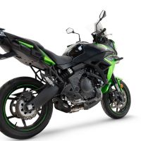 Exhaust compatible with Kawasaki Versys 650 2023-2025, GP-Revo Black Titanium, Racing full exhaust system including removable db killer 