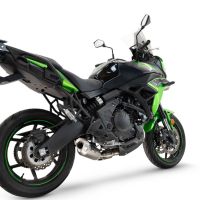 Scarico compatibile con Kawasaki Versys 650 2023-2025, GP-Revo Titanium, Scarico completo racing, fornito con db killer estraibile e collettore, non conforme per uso stradale