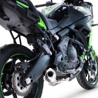 Scarico compatibile con Kawasaki Versys 650 2023-2025, GP-Revo Titanium, Scarico completo racing, fornito con db killer estraibile e collettore, non conforme per uso stradale
