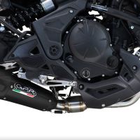 Exhaust compatible with Kawasaki Versys 650 2023-2025, GP-Revo Black Titanium, Racing full exhaust system including removable db killer 