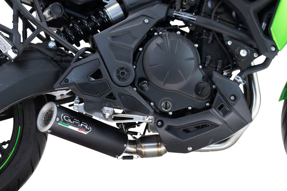 Exhaust compatible with Kawasaki Ninja 650 2023-2025, M3 Black Titanium, Racing full system exhaust, including removable db killer/spark arrestor 
