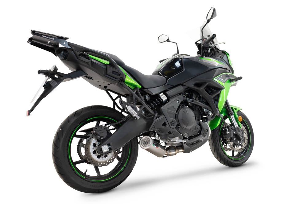 Scarico compatibile con Kawasaki Versys 650 2023-2025, M3 Inox , Scarico completo racing,fornito con collettore specifico, non legale per uso stradale