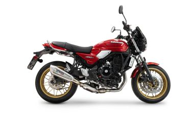 Exhaust compatible with Kawasaki Z 650 RS 2024-2025, GP-Revo Titanium, Homologated silencer for noise including full line,db killer and catalyst compliant for inspection 