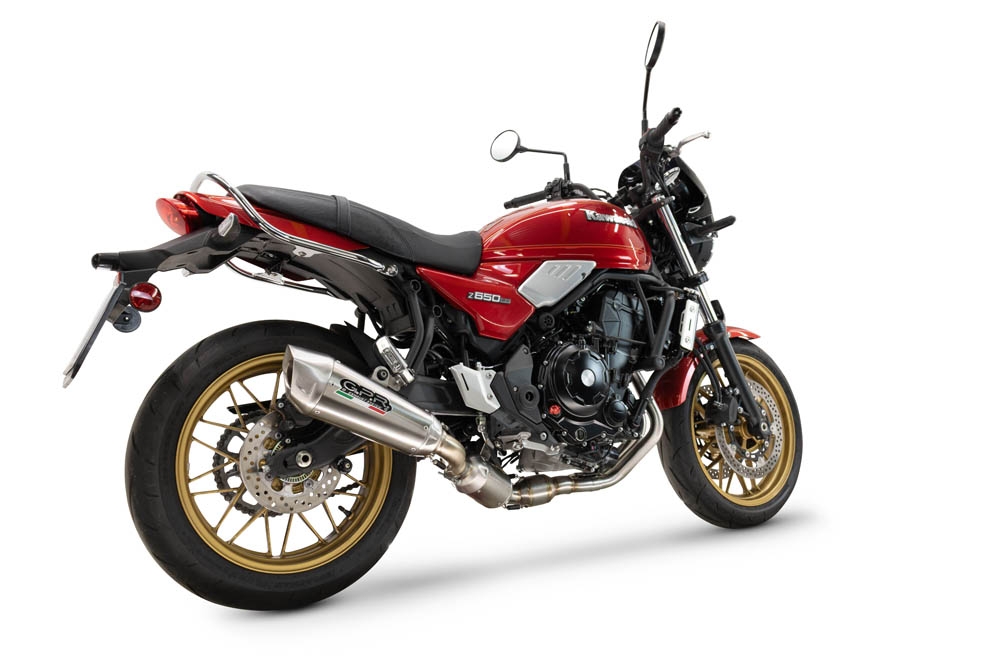 Exhaust compatible with Kawasaki Z 650 RS 2024-2025, GP-Revo Titanium, Homologated silencer for noise including full line,db killer and catalyst compliant for inspection 