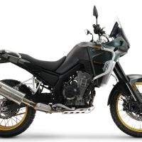 Scarico compatibile con Kove 800X 2024-2026, Dual Inox, Scarico Racing, con raccordo specifico e db killer estraibile, non conforme per uso stradale