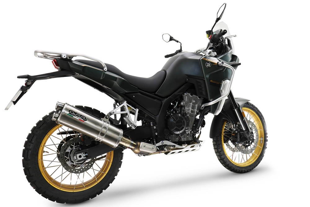 Scarico compatibile con Kove 800X 2024-2026, Dual Inox, Scarico Racing, con raccordo specifico e db killer estraibile, non conforme per uso stradale