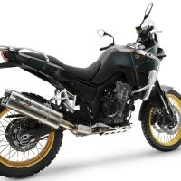 Scarico compatibile con Kove 800X 2024-2026, Dual Inox, Scarico Racing, con raccordo specifico e db killer estraibile, non conforme per uso stradale