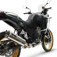 Scarico compatibile con Kove 800X 2024-2026, Dual Inox, Scarico Racing, con raccordo specifico e db killer estraibile, non conforme per uso stradale