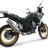 Scarico compatibile con Kove 800X 2024-2026, Dual Inox, Scarico Racing, con raccordo specifico e db killer estraibile, non conforme per uso stradale