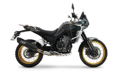 Scarico compatibile con Kove 800X 2024-2026, Furore-X Titanio Nero, Scarico Racing, con raccordo specifico e db killer estraibile, non conforme per uso stradale