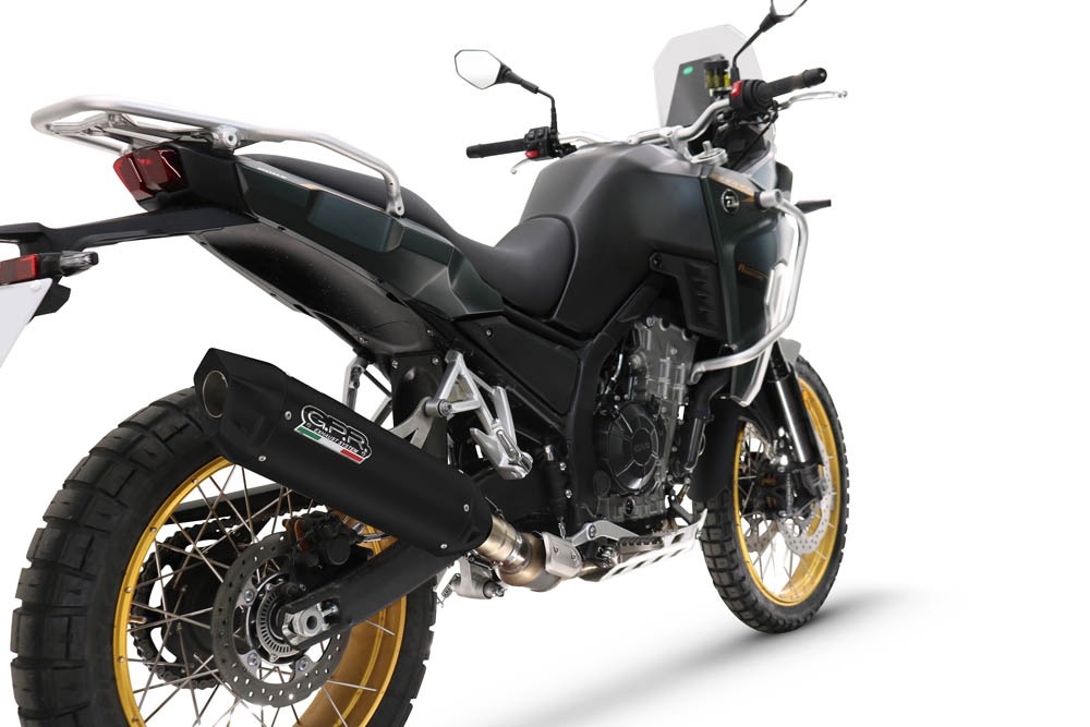 Scarico compatibile con Kove 800X 2024-2026, Furore-X Titanio Nero, Scarico Racing, con raccordo specifico e db killer estraibile, non conforme per uso stradale