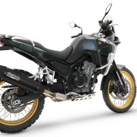 Scarico compatibile con Kove 800X 2024-2026, Furore-X Titanio Nero, Scarico Racing, con raccordo specifico e db killer estraibile, non conforme per uso stradale