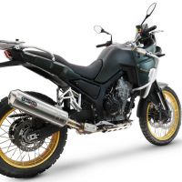 Scarico compatibile con Kove 800X 2024-2026, Satinox , Scarico omologato, silenziatore con db killer estraibile e raccordo specifico