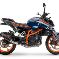 Scarico compatibile con Ktm Duke 200 2024-2025, M3 Black Titanium, Scarico omologato, silenziatore con db killer estraibile e raccordo specifico