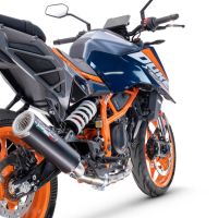 Scarico compatibile con Ktm Duke 200 2024-2025, M3 Black Titanium, Scarico omologato, silenziatore con db killer estraibile e raccordo specifico