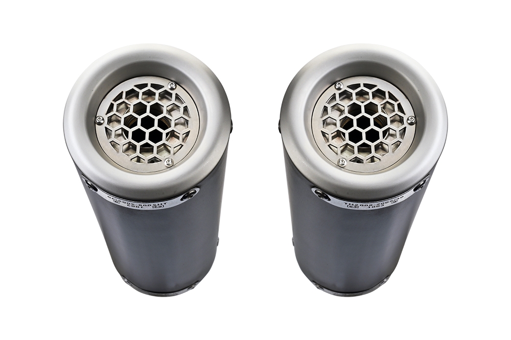 Scarico compatibile con Ducati Monster 796 2010-2014, M3 Black Titanium, Coppia di terminali di scarico omologati, forniti con db killer removibile, catalizzatori e raccordi specifici