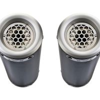 Scarico compatibile con Ducati Monster 796 2010-2014, M3 Black Titanium, Coppia di terminali di scarico omologati, forniti con db killer removibile, catalizzatori e raccordi specifici