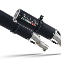 Scarico compatibile con Ducati Monster 796 2010-2014, M3 Black Titanium, Coppia di terminali di scarico omologati, forniti con db killer removibile, catalizzatori e raccordi specifici