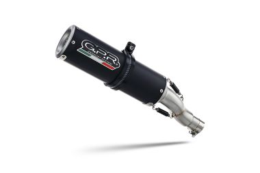 Exhaust compatible with Kawasaki Ninja 650 2021-2022, M3 Black Titanium, Homologated legal full system exhaust, including removable db killer and catalyst 