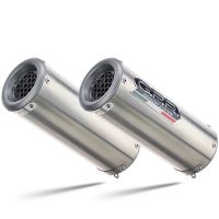 Scarico compatibile con Yamaha Yzf 1000 R1 2009-2014, M3 Inox , Coppia di terminali di scarico omologati, forniti con db killer removibili e raccordi specifici