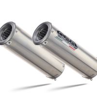 Scarico compatibile con Ducati 1098 2006-2012, M3 Inox , Coppia di terminali di scarico omologati, forniti con db killer removibili e raccordi specifici