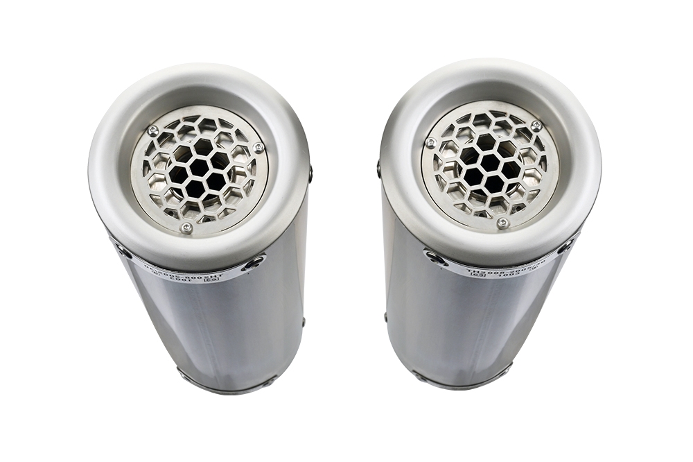 Scarico compatibile con Yamaha Yzf 1000 R1 2009-2014, M3 Inox , Coppia di terminali di scarico omologati, forniti con db killer removibili e raccordi specifici