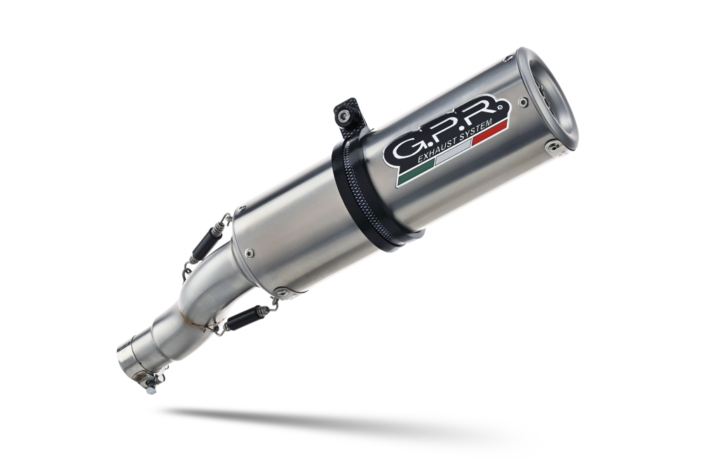 Exhaust compatible with Bmw F 800 R 2009-2014, M3 Inox , Homologated legal slip-on exhaust including removable db killer and link pipe 
