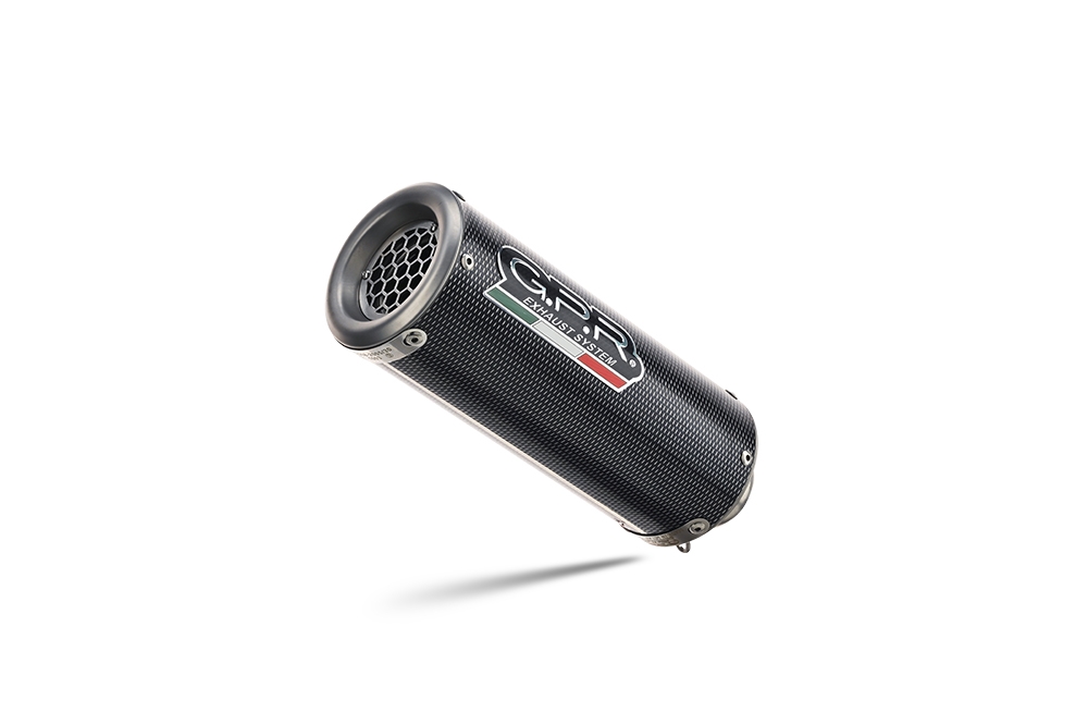Scarico compatibile con Triumph Speed Triple 1050 2011-2015, M3 Poppy , Scarico omologato, silenziatore con db killer estraibile e raccordo specifico