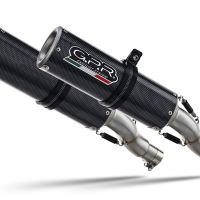 Exhaust compatible with Aprilia Shiver 900 2017-2020, M3 Poppy , Dual Homologated legal slip-on exhaust including removable db killers and link pipes 