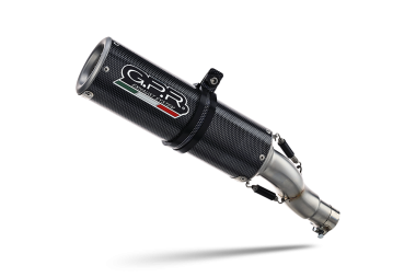 Scarico compatibile con Kawasaki Versys 650 2006-2014, M3 Poppy , Scarico omologato, silenziatore con db killer estraibile e raccordo specifico