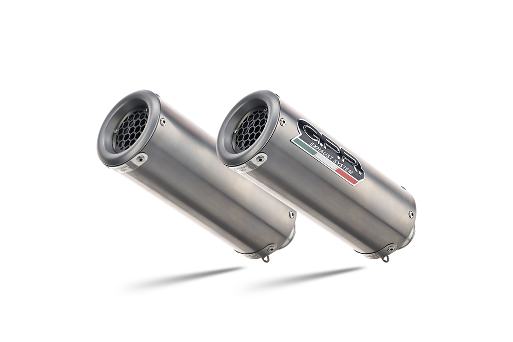 Exhaust compatible with Ducati 999 2002-2008, M3 Titanium Natural, Dual Homologated legal slip-on exhaust including removable db killers and link pipes 