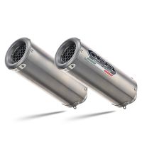 Scarico compatibile con Ducati 749 2003-2007, M3 Titanium Natural, Coppia di terminali di scarico omologati, forniti con db killer removibili e raccordi specifici