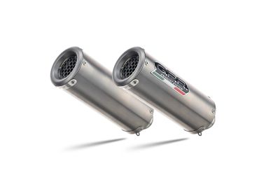 Scarico compatibile con Ducati Monster 696 2008-2014, M3 Titanium Natural, Coppia di terminali di scarico omologati, forniti con db killer removibili e raccordi specifici