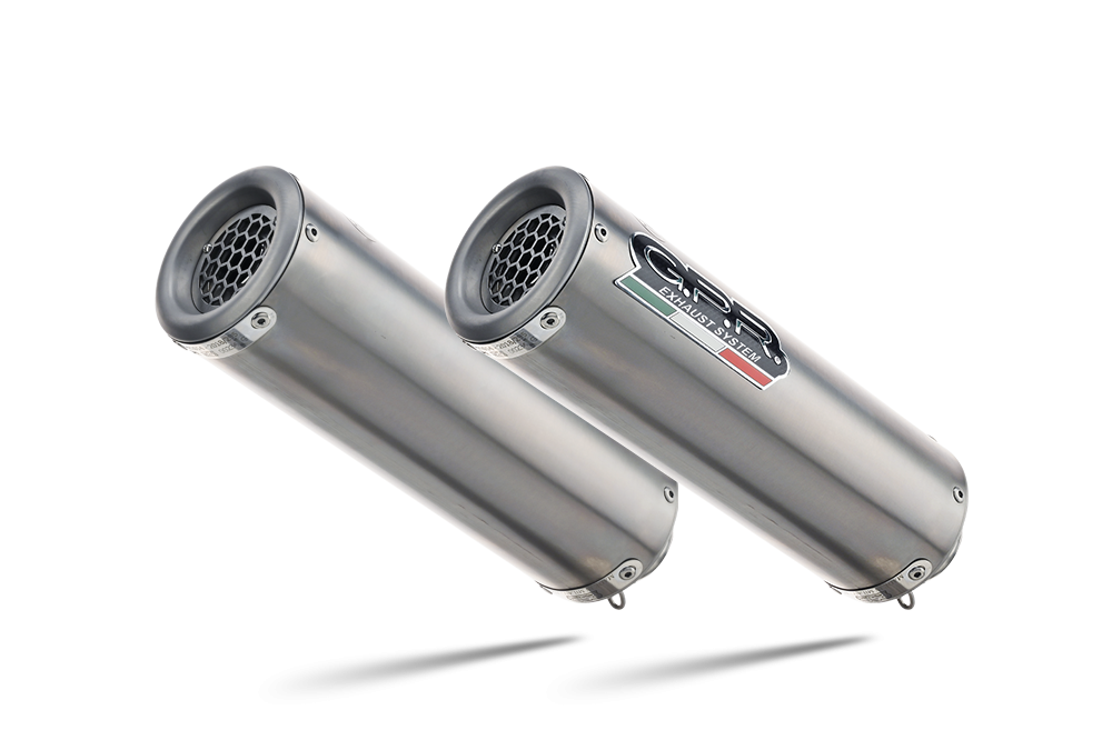 Exhaust compatible with Ducati 748 -S -SP -SPS -R -RS 1995-2002, M3 Titanium Natural, Dual Homologated legal slip-on exhaust including removable db killers and link pipes 