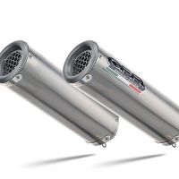 Scarico compatibile con Ducati 1098 2006-2012, M3 Titanium Natural, Coppia di terminali di scarico omologati, forniti con db killer removibili e raccordi specifici