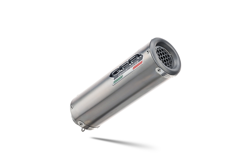 Exhaust compatible with Bmw R Nine-T 1200 -Pure -Racer -Urban G-S 2017-2023, M3 Titanium Natural, Homologated legal slip-on exhaust including removable db killer and link pipe 