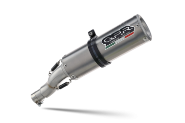 Exhaust compatible with Bmw R Nine-T 1200 -Pure -Racer -Urban G-S 2017-2023, M3 Titanium Natural, Homologated legal slip-on exhaust including removable db killer and link pipe 