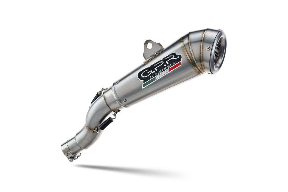 Exhaust compatible with Bmw R Nine-T 1200 -Pure -Racer -Urban G-S 2017-2023, Powercone Evo, Homologated legal slip-on exhaust including removable db killer and link pipe 