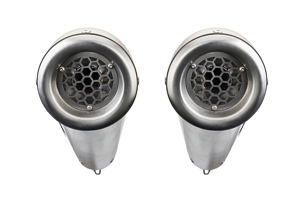 Scarico compatibile con Ducati Streetfighter 848 2011-2014, Powercone Evo, Coppia di terminali di scarico omologati, forniti con db killer removibili e raccordi specifici