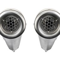 Scarico compatibile con Ducati Streetfighter 848 2011-2014, Powercone Evo, Coppia di terminali di scarico omologati, forniti con db killer removibili e raccordi specifici